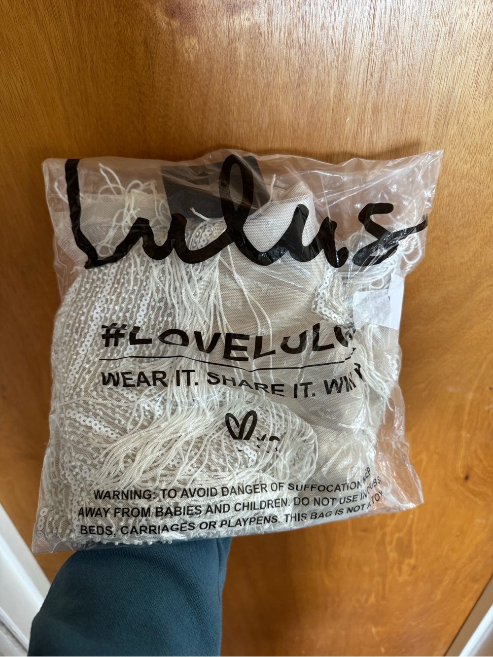 Lulu's White Fringe Sequin Two-piece Set - Picture 8 of 8